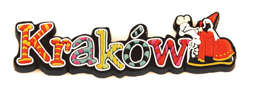 Magnes gumowy napis Kraków