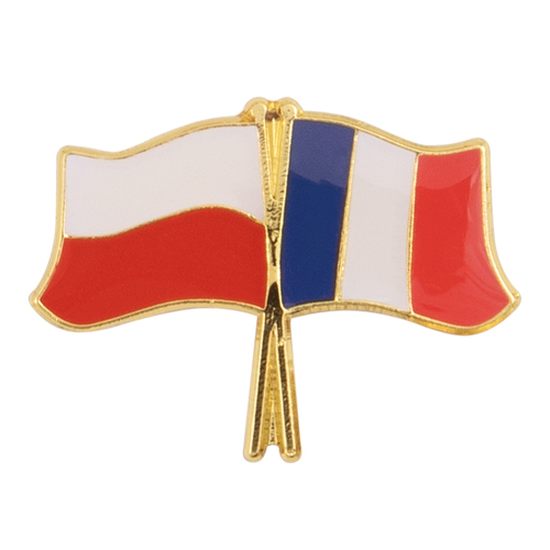 Przypinka - flagi: Polska i Francja