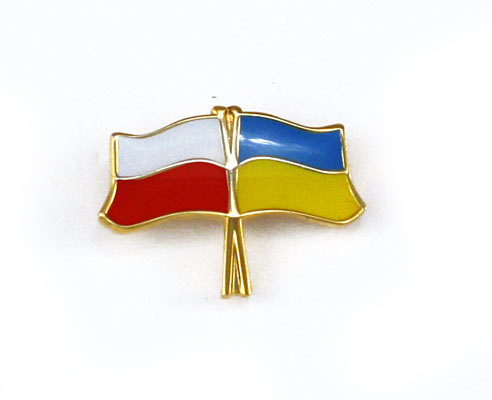 Przypinka - flagi: Polska i Ukraina