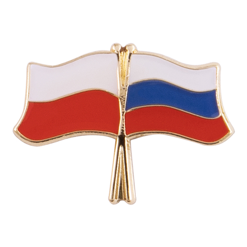 Przypinka - flagi: Polska i Rosja