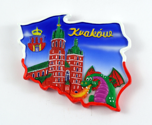 Magnes kontur Kraków smok