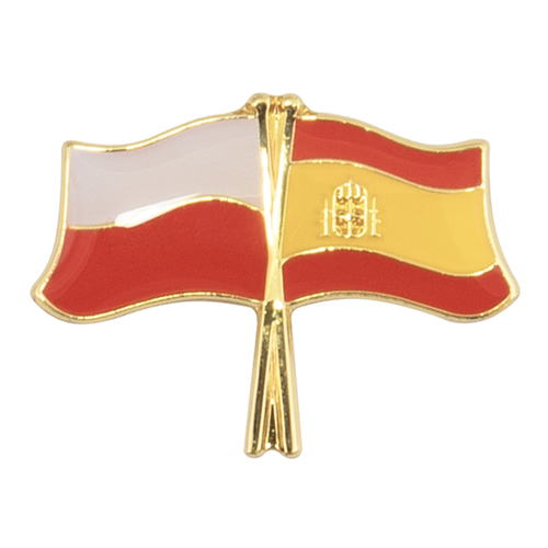 Przypinka - flagi: Polska i Hiszpania