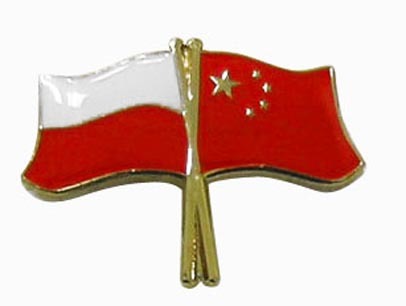 Przypinka - flagi: Polska i Chiny