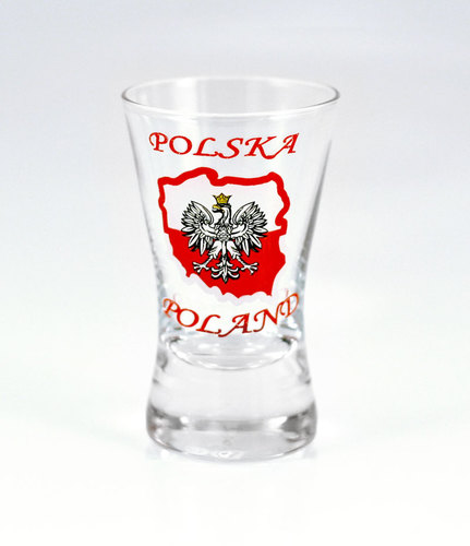 Kieliszek tupu X - kontur Polska