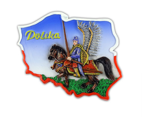 Magnes kontur Polska (husarz)
