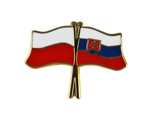 Przypinka - flagi: Polska i Słowacja