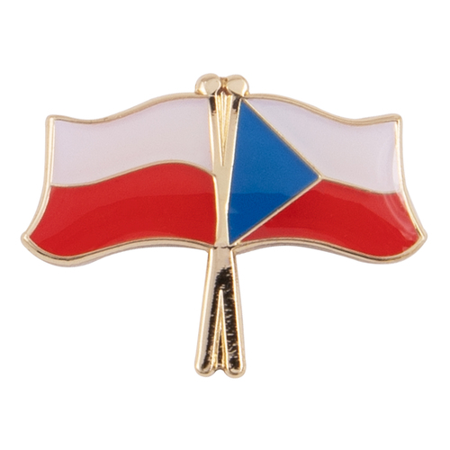 Przypinka - flagi: Polska i Czechy