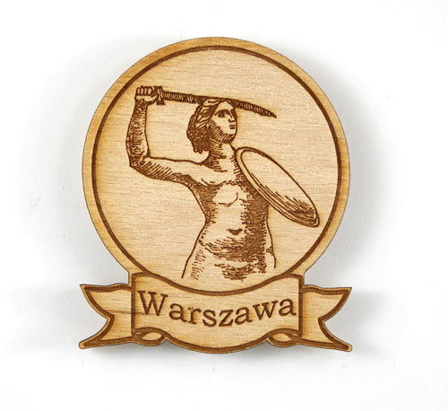 Magnes drewniany okrągły Warszawa