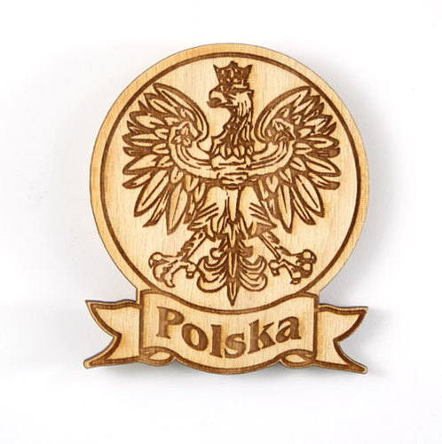 Magnes drewniany okrągły Polska