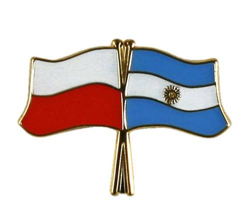 Przypinka - flagi: Polska i Argentyna