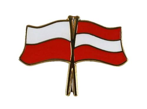 Przypinka - flagi: Polska i Austria