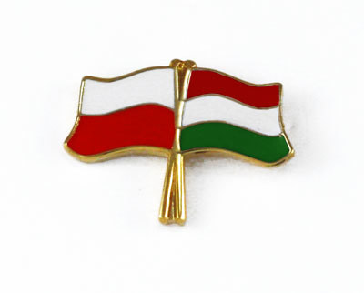Przypinka - flagi: Polska i Węgry