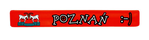 Opaska odblaskowa czerwona Poznań