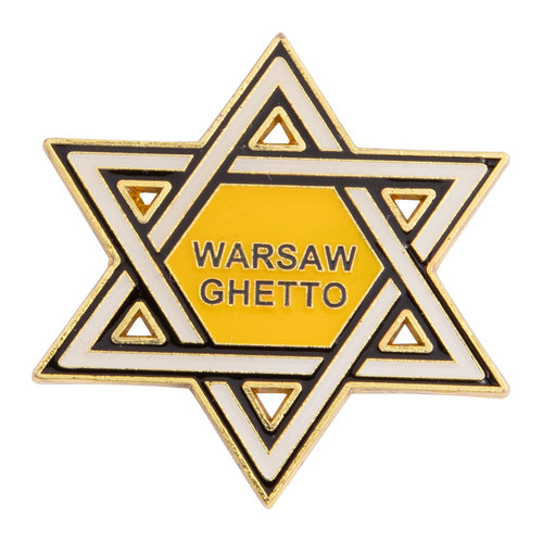 Magnes metalowy gwiazda Warsaw Ghetto