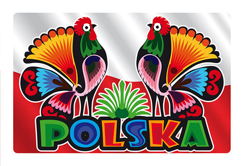 Magnes 3D Polska koguty