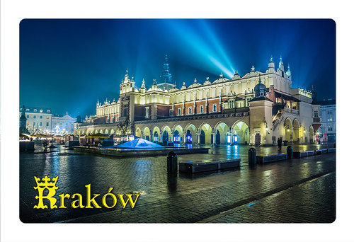 Magnes 3D Kraków - Sukiennice niebieska iluminacja