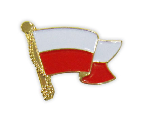 Przypinka falująca flaga Polska