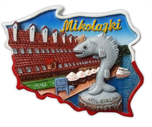 Magnes kontur Mikołajki Ryba
