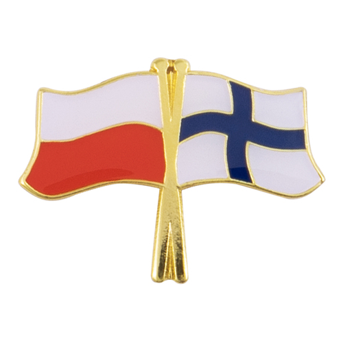 Przypinka - flagi: Polska i Finlandia