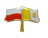 Przypinka - flagi: Polska i Watykan