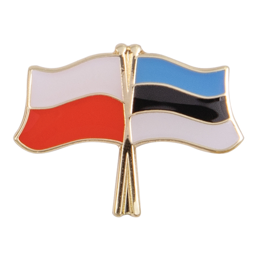 Przypinka - flagi: Polska i Estonia