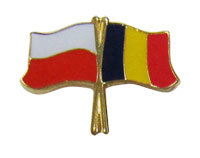 Przypinka - flagi: Polska i Rumunia