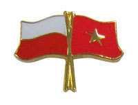 Przypinka - flagi: Polska i Wietnam