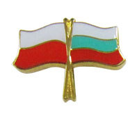 Przypinka - flagi: Polska i Bułgaria