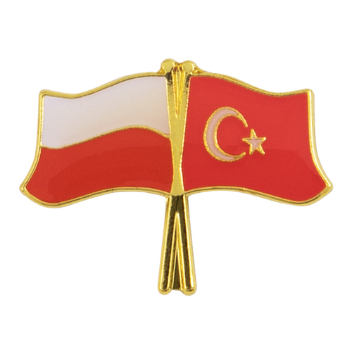 Przypinka - flagi: Polska i Turcja