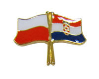 Przypinka - flagi: Polska i Chorwacja