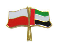 Przypinka - flagi: Polska i Zjednoczone Emiraty Arabskie