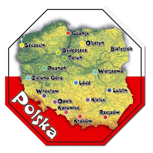 Magnes 3D STOP Polska mapa