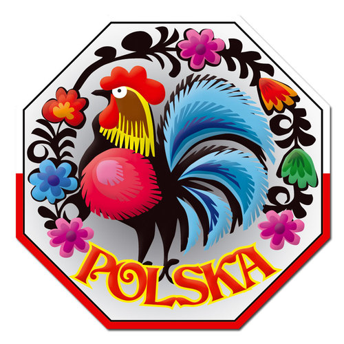 Magnes 3D STOP Polska kogut