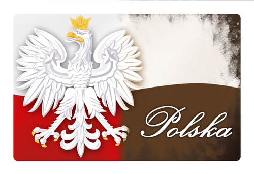 Magnes typu flip - przenikające obrazy Polska flaga