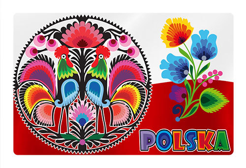 Magnes typu flip - przenikające obrazy Polska wycinanki