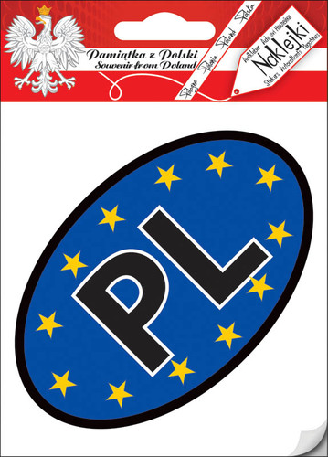 Naklejka wewętrzna do samochodu, Polska Auto 01