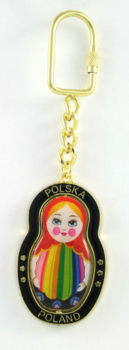 Brelok matrioszka obrotowa