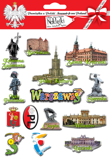 Naklejki zestaw Warszawa 01