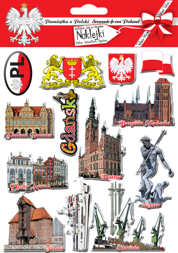 Naklejki zestaw Gdańsk 01