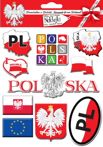 Naklejki zestaw Polska 01