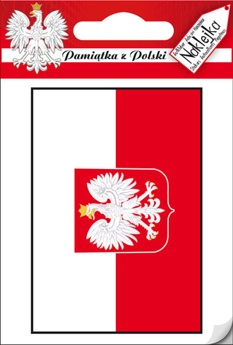 Naklejka pojedyncza Polska 02 Bandera
