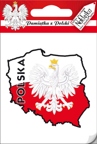 Naklejka pojedyncza Polska 09 Kontur Polski