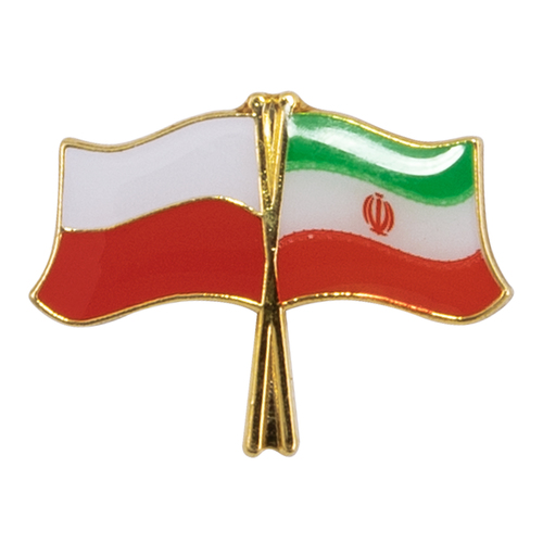 Przypinka - flagi: Polska i Iran