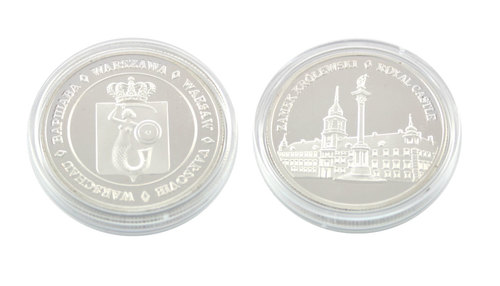 Moneta - Zamek Królewski Warszawa posrebrzana