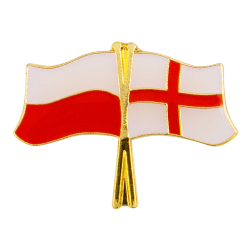 Przypinka - flagi: Polska i Anglia