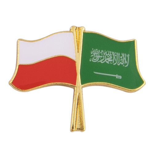 Przypinka - flagi: Polska i Arabia Saudyjska