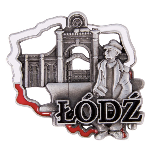 Magnes metalowy kontur Łódź