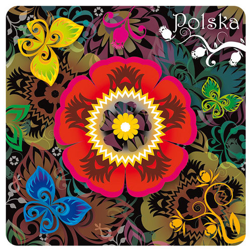 Zestaw 6szt podkładek korkowych Polska folk