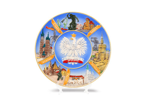 Talerz ceramiczny duży Polska
