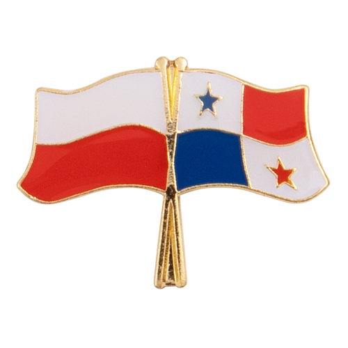 Przypinka - flagi: Polska i Panama